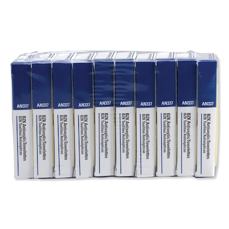 First Aid Only Antiseptic Wipe Refill for ANSI-Compliant First Aid Kits, PK100, 100PK AN337-10